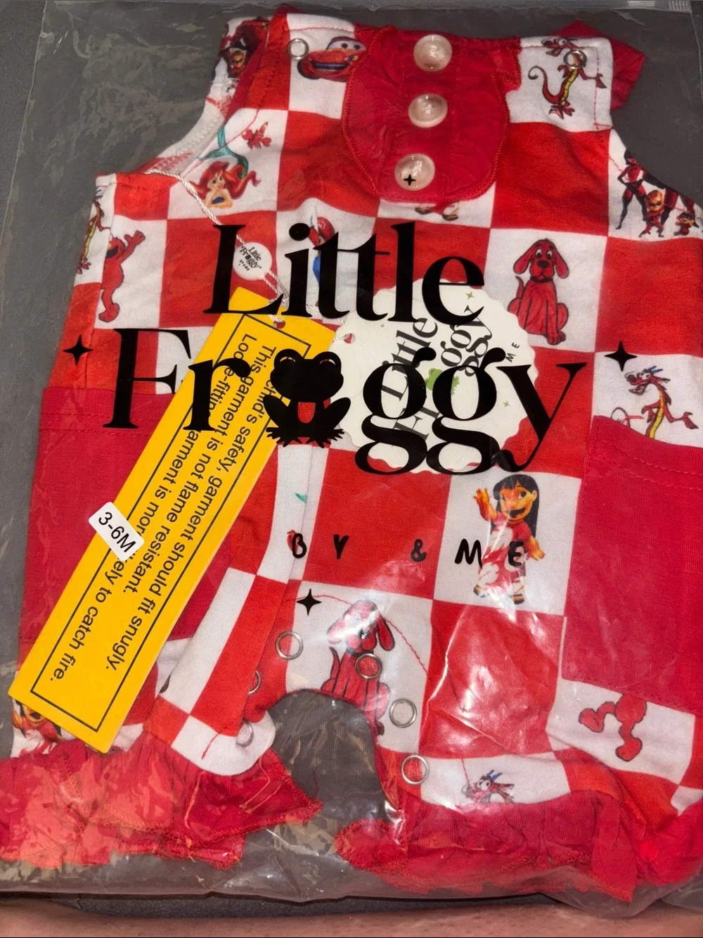 Red Checkerboard Baby Romper